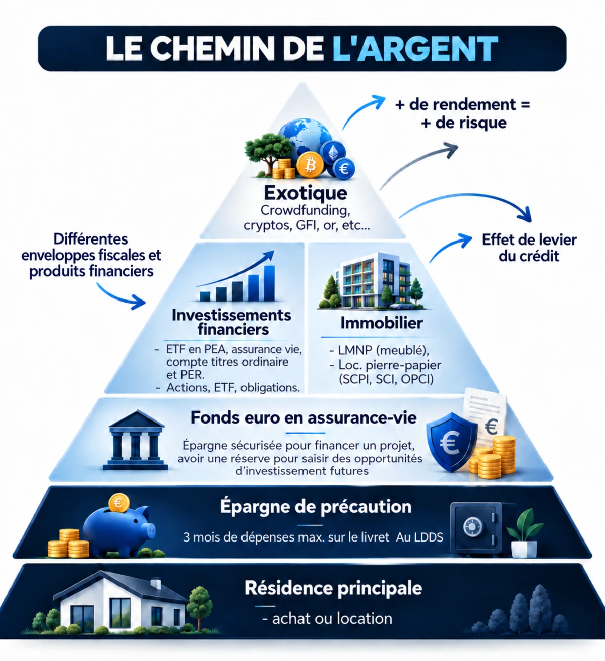 Le chemin de l'argent : de la résidence principale aux placements exotiques